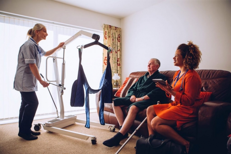 Hoyer Lift In-Home Senior Care